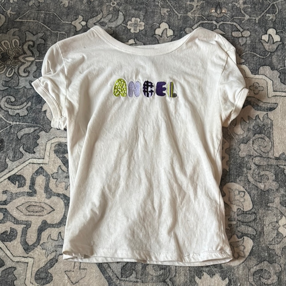 Kids White Angel Graphic T-Shirt